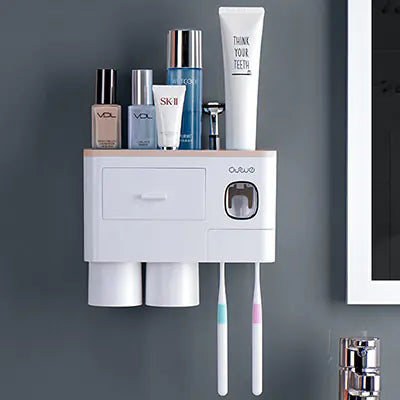 Organizador magnético inteligente para cepillos de dientes