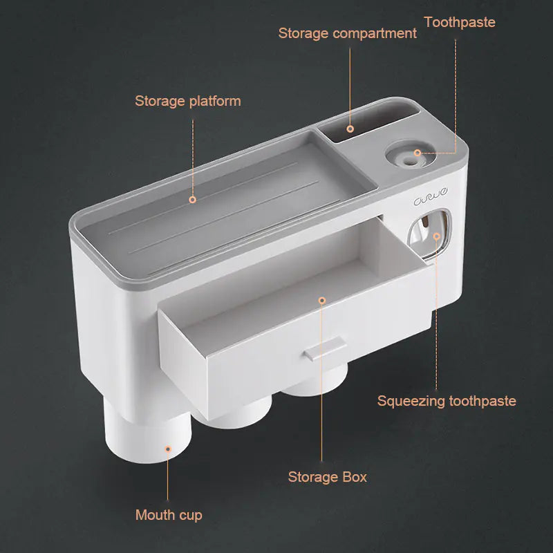 Organizador magnético inteligente para cepillos de dientes