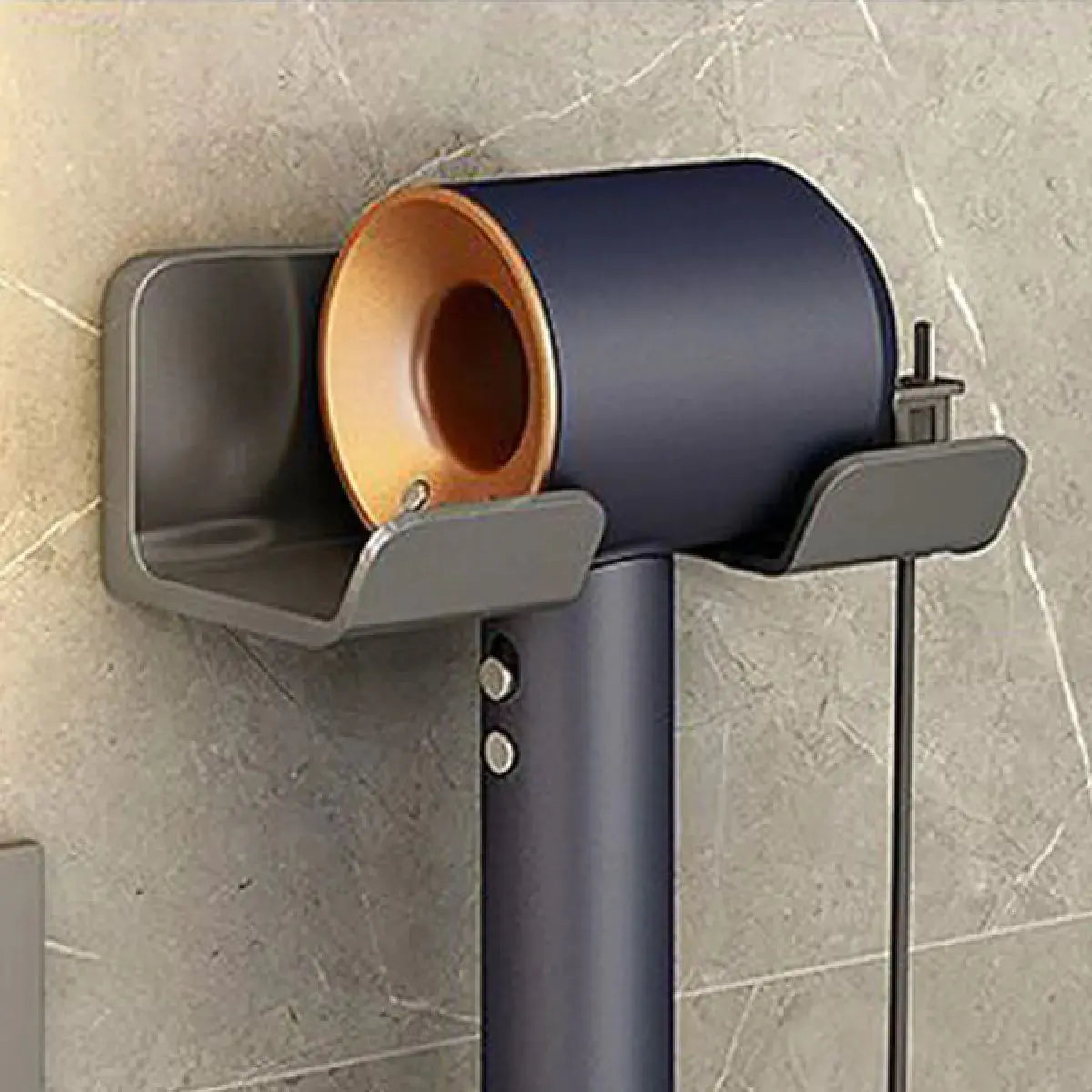 Sleek Wall Hair Dryer Organizer