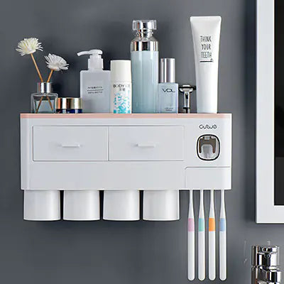 Smart Magnetic Toothbrush Organizer Set