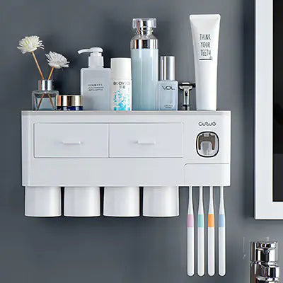 Smart Magnetic Toothbrush Organizer Set